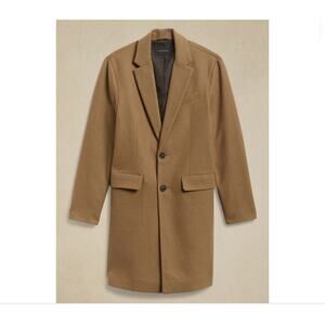 Banana Republic Men’s Tan Wool Blend Over Coat Size XL NWT  Preppy Elegant